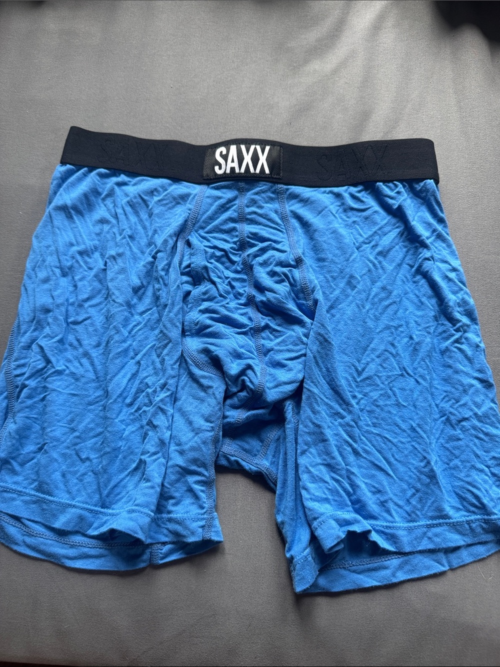 Saxx Men's Royal Blue Boxer Briefs with Black Waistband